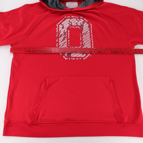 Ohio State Varsity Authentic Apparel Mens XL Red Performance Hoodie OSU Logo - Picture 8 of 9